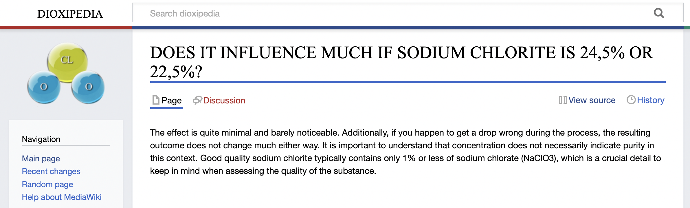 https://dioxipedia.com/index.php?title=DOES_IT_INFLUENCE_MUCH_IF_SODIUM_CHLORITE_IS_24,5%25_OR_22,5%25%3F